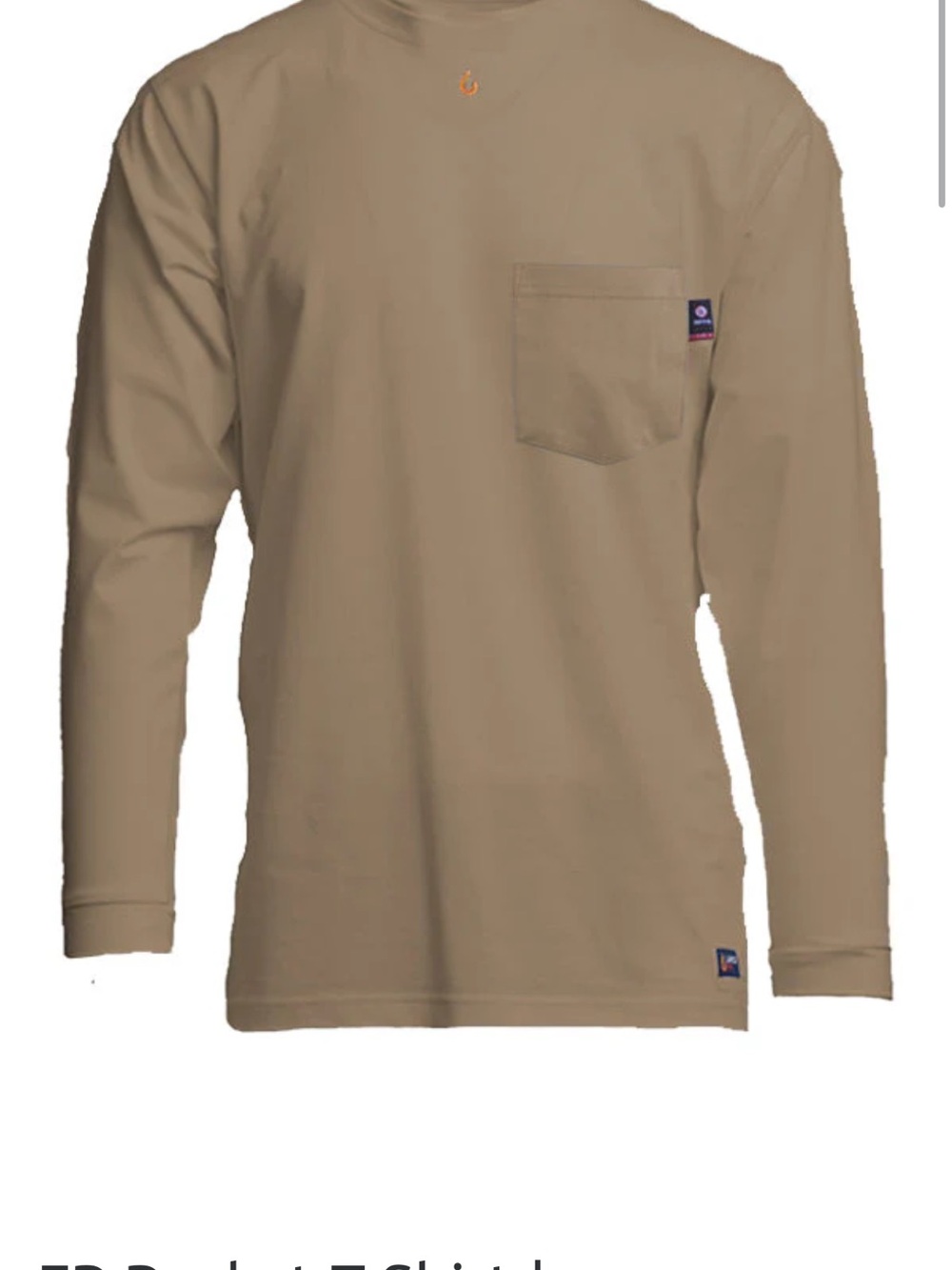 FR Classic Long Sleeve Pocket Tee in Khaki